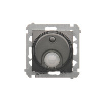 Spínač automatický s pohybovým senzorem, 20-500 W, antracit mat, metalizované