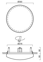 Polovestavné svítidlo SAGITA V1 18W IP44 3K HF NZ3h PC bílá OSMONT SAG68781