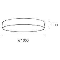 Svítidlo MONO 100, W DIM TRIAC 153W 2CC3000K/4000K stropní bílé LED2 1271551DT
