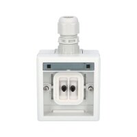 ATLAS 2K IP65 Tlačítko symbol 'světlo' č.1/0 s vývodkou M20, na povrch, šedý