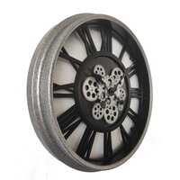 Nástěnné hodiny ALBINE černá, římský ciferník, d510 mm GLOBO B992528