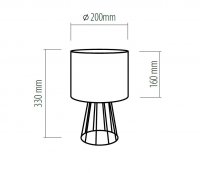 FLORA 2893 1x E27 60W červná TK LIGHTING 2893
