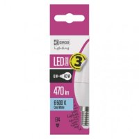 LED žárovka Classic svíčka E14 5W (40W) 470 lm studená bílá EMOS ZQ3222