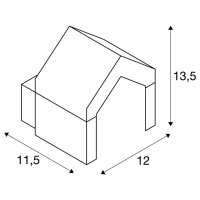 BONA venkovní nástěnné svítidlo, LED, IP54, antracit, 3000K    SLV 1000797