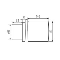 Ventilátor s čelním panelem CYKLON EOL F100 B - SF Stříbrný 70976 Kanlux