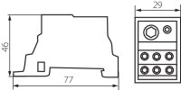 Svorkovnice na DIN lištu KTB-125-1 23332 Kanlux