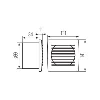 Ventilátor standard CYKLON EOL 100B SF Stříbrný 70973 Kanlux