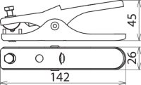 Uzemňovací kleště L 140mm nerez pro prům. 16/pásek 13mm DEHN 546002