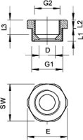 OBO 107 R PG21-11 PA Redukce kabelové vývodky PG21-PG11 světle šedá Polyamid PA