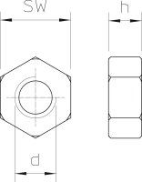 OBO HN M12 A2 Šestihranná matice podle