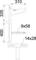 OBO AWSS 31 FT Nástěnný výložník těžká konstrukce B310mm Ocel žárově zinkováno