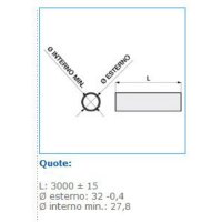 Inset 10420 trubka, pevnost 750 N, d 32 mm, světle šedá