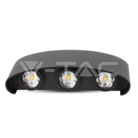 6W LED Wall Light Sand Black IP54 4000K,