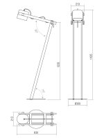 Stojací lampa POOH LAMP 1x42W E27 BK REDO 01-2405