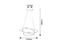 ESILDA LED 42W IP20 saténový chrom RABALUX 72020