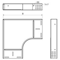 Oblouk 90° pro žlab 35x300 sendzimir (Jupiter) KOPOS O 90X35X300_S
