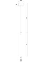 Závěsné svítidlo SUBRA S1 12W IP20 3K ON/OFF PMMA černá OSMONT SUB60002