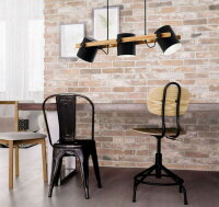 Závěsné svítidlo HORNWOOD E27 černá-krémová/dřevo 3X60W IP20 EGLO 43517