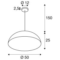 FORCHINI M 50, závěsné svítidlo, E27, dé