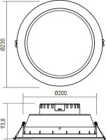 XEVO REC. RND. FITTING 22W 200-240V AC 4