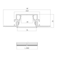 PRF043 SET PROFILE 3m for TRIM. INSTAL.+