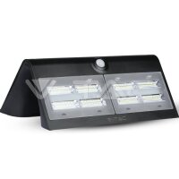 7W LED Solar Wall Light Natural White Black Body, Sensor VT-767-7 V-TAC SKU8279