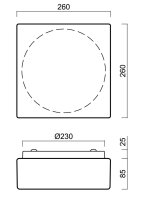 Přisazené LED nouzové svítidlo LINA 2 4K 15W IP43 bílá OSMONT LIN67966