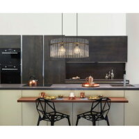 Závěsné svítidlo GORLEY černá matná 2x60W E27 IP20 GLOBO 15698H3