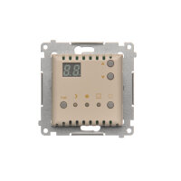 Termostat s displejem, vestavěný senzor teploty, 16(2) A, 230V~, krémová