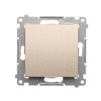 Ovládač zapínací ZVONEK, řazení 1/0, 10AX, 250V~ zlatá matná, metalizované