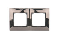 Rámeček 2-násobný kovový Simon 54 Premium, IP20/IP44,tmavá ocel. kov DR2/67