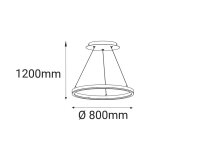 Svítidlo CIRCLE 80 P-Z, W ZÁVĚSNÉ BÍLÉ LED2 3271031
