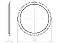 Přední kryt, HaloX 180, průměr 180 mm, do betonu KAISER 1282-06