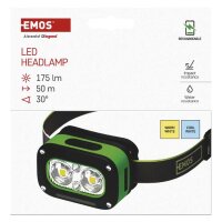 LED nabíjecí čelovka P3545, 175 lm, 50 m, Li-Pol 800 mAh EMOS P3545