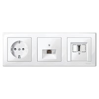 Merten Centrální deska pro Mechanismus 1xRJ45 System M Polar SCHNEIDER MTN296219