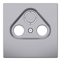 Centrální deska, Merten System D, anténa, 2/3 otvory, stainless steel, plast