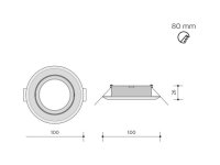 Podhledové svítidlo VP R50 chrom lesk PANLUX VPD-R50/CH