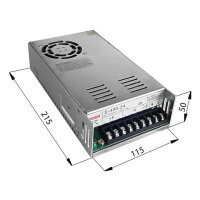 Napájecí zdroj 350 W, DC12V/29A, IP20, kovové provedení MCLED ML-732.021.10.0