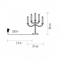 5LED CANDLE ST. MET. W WW