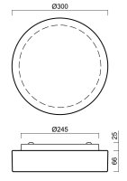 Přisazené svítidlo ELSA 2 LED-1L18C02BT13/025 HF 4000 11W IP44 OSMONT 59571