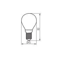 Světelný zdroj LED XLED G45 E14 6W-WW-M KANLUX 29628