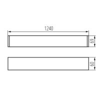 Svítidlo pro T8 LED ALIN 4LED 1X120-B-NT KANLUX 27420