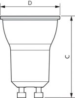 Reflektorová LED žárovka PHILIPS MR11 GU10 3.5W-35W WW 36D 2700K SRT6