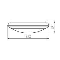 DABA PRO 26W NW-SE-W Svítidlo LED s čidlem KANLUX 19066