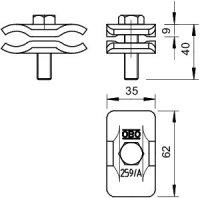 OBO 5315514 Paralelní svorka 259 A FT