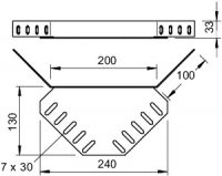 OBO 6069304 Rohová spojka REV 35 DD