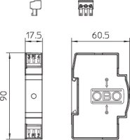 OBO VF230-AC-FS Svodič přepětí, typ 3, 2P,pro MaR,DS, 230V AC