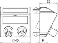OBO 6105102 multimediální nosič Audio-BNC MTS-2BC F RW1