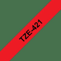 Páska BROTHER TZe-421, červená/černá (9mm, laminované)