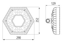 ESALITE HB optika 90 1x30 LED DALI 4000K